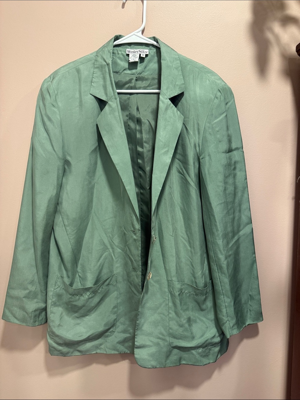 WinterSilks Green Silk Blazer